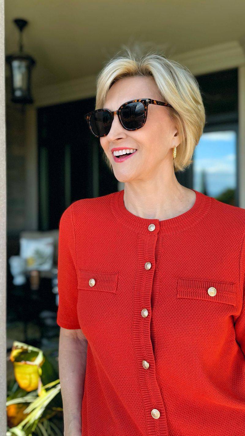 Short-Sleeve Knit Top