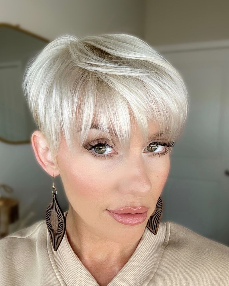 Tapered Pixie with Longer Top