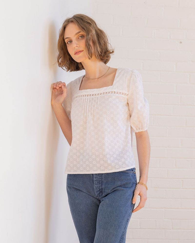 Square-Neck Blouse