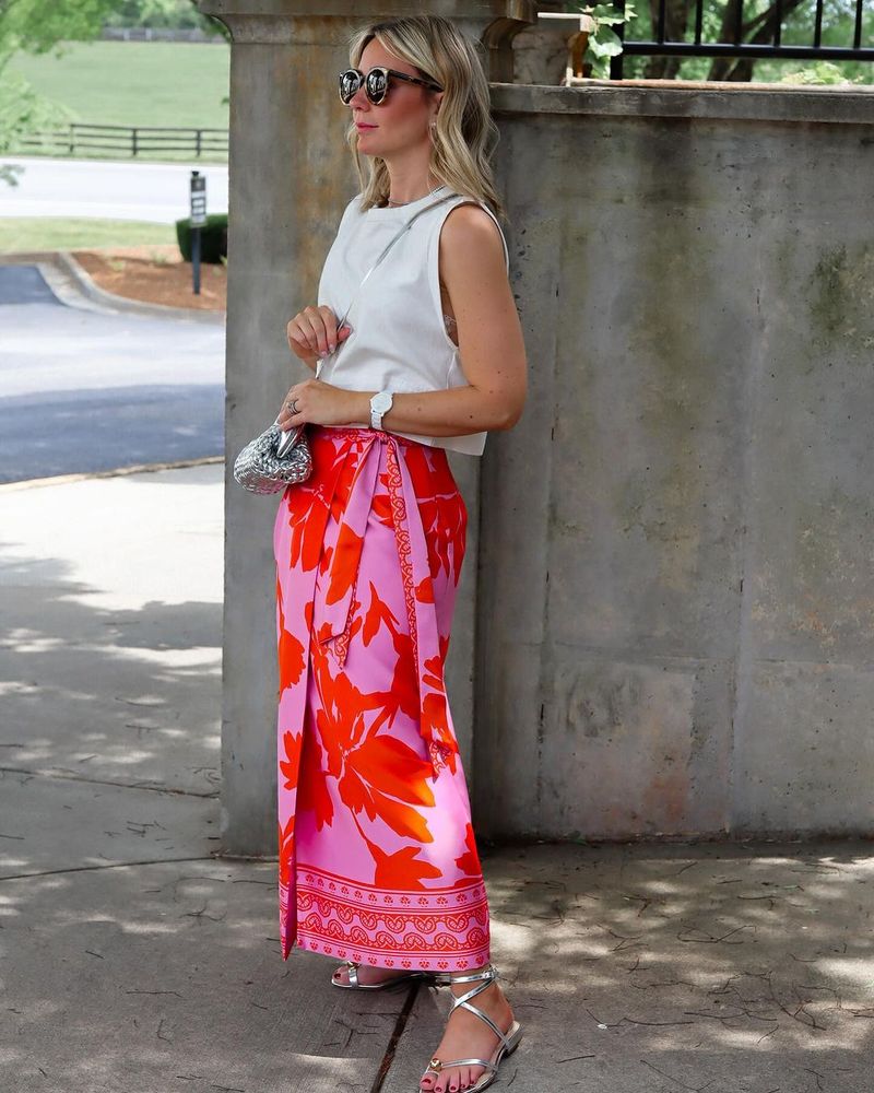 Floral Wrap Skirt