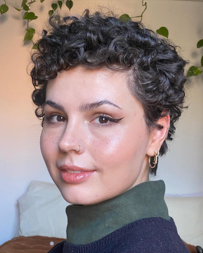 Curly Cut With Bangs