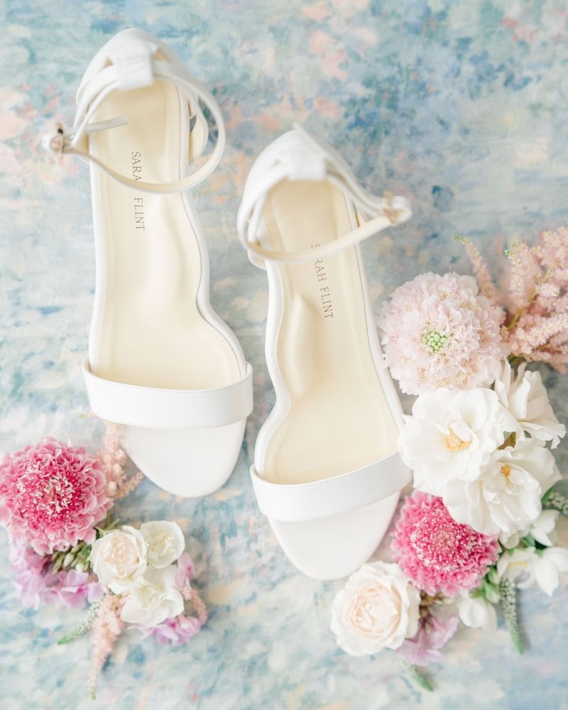 Champagne Heels with Rosette Purse
