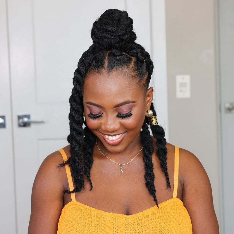 Rope Braid High Bun