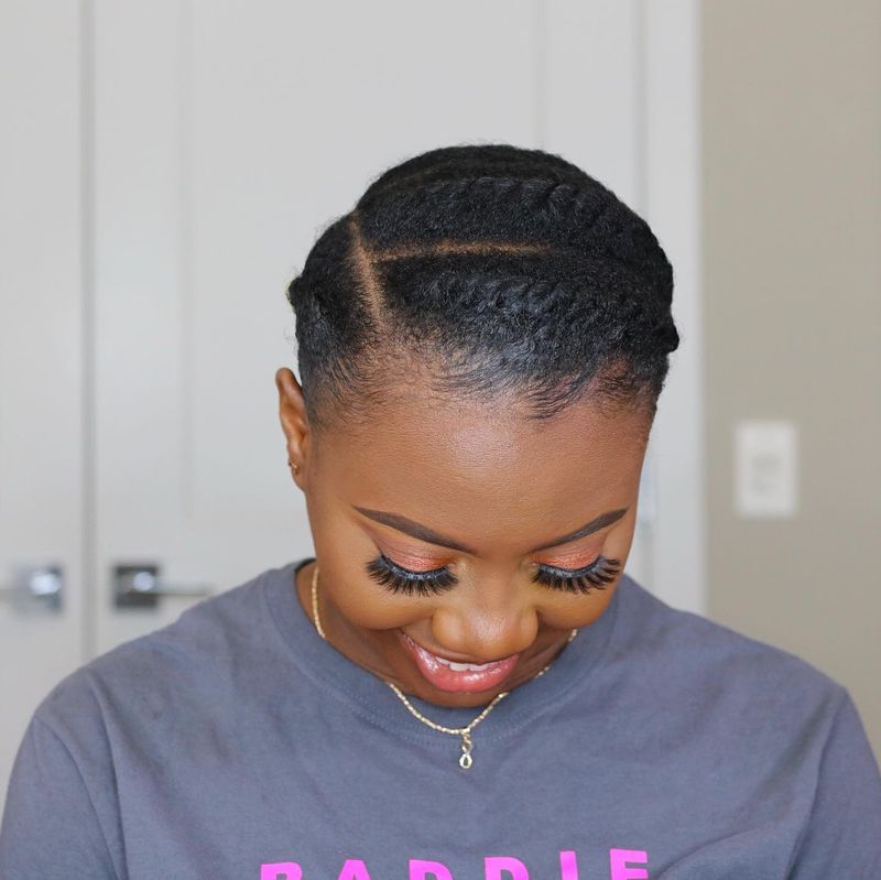 Updo with Braided Sides