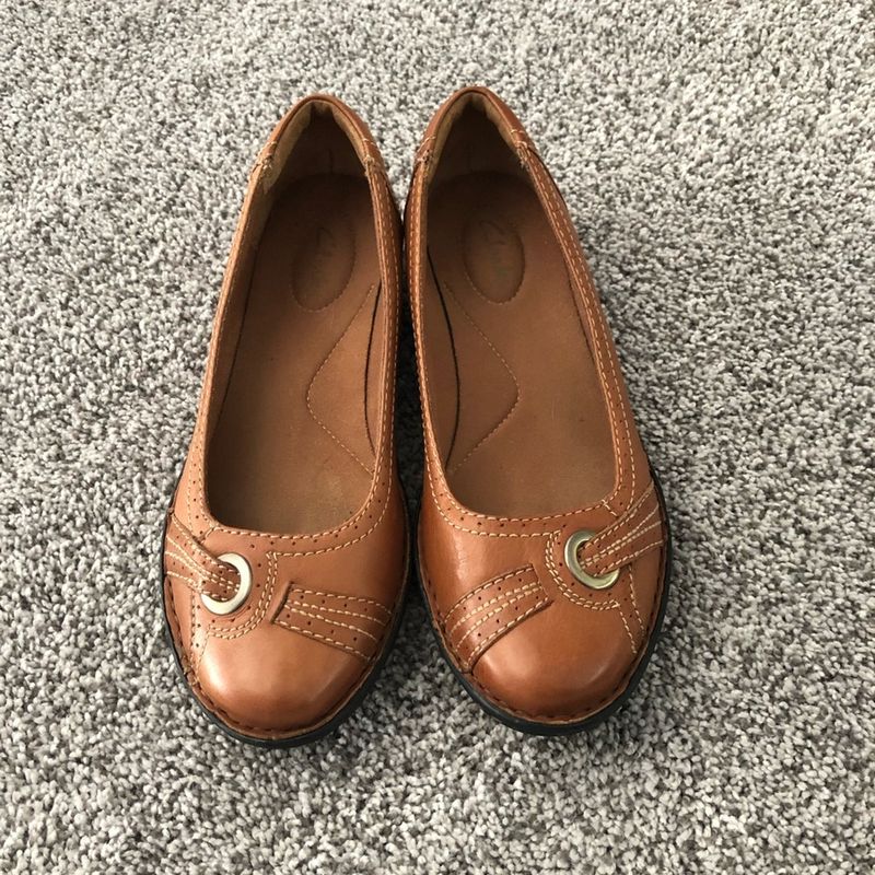 Ruched Leather Flats