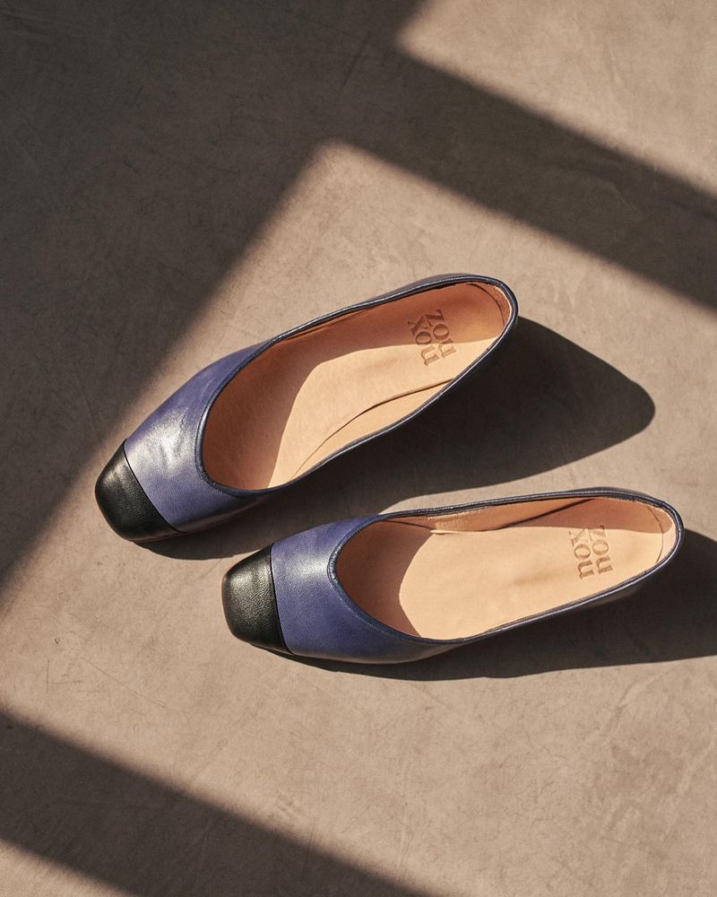 Two-Tone Cap-Toe Flats