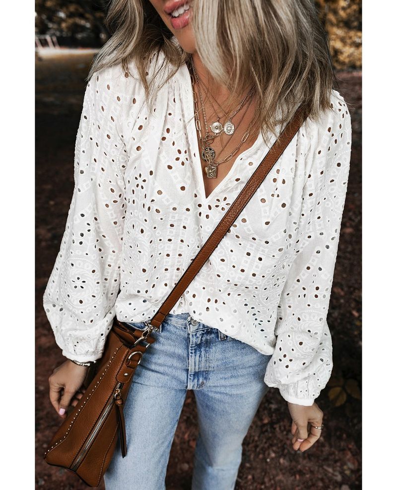Eyelet Embroidered Blouse