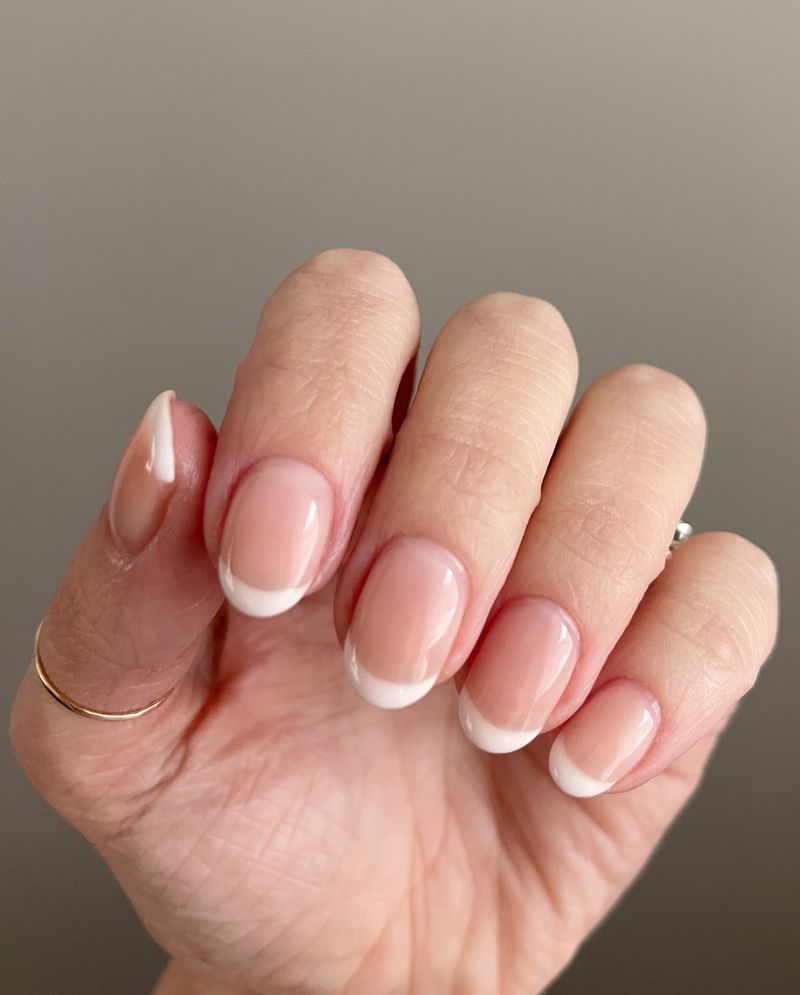 Classic French Manicure with Softer Lines
