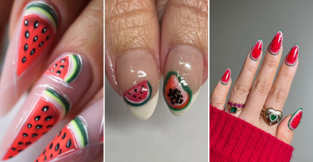 11 Watermelon Nail Designs For A Vibrant Summer Look