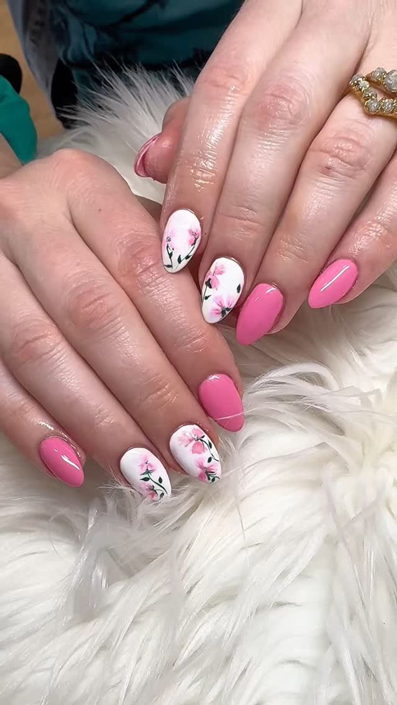 Watermelon on Accent Nails
