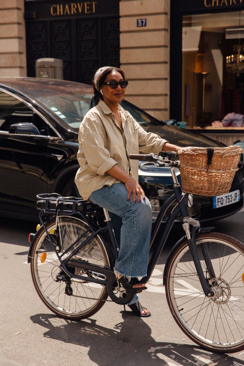 Oversized Sunglasses And A Silk Scarf