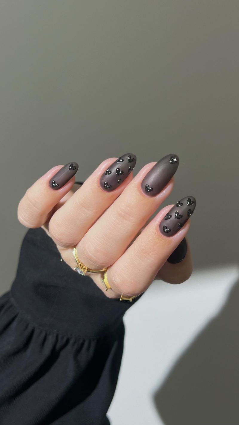 Black Glitter Fade To Matte