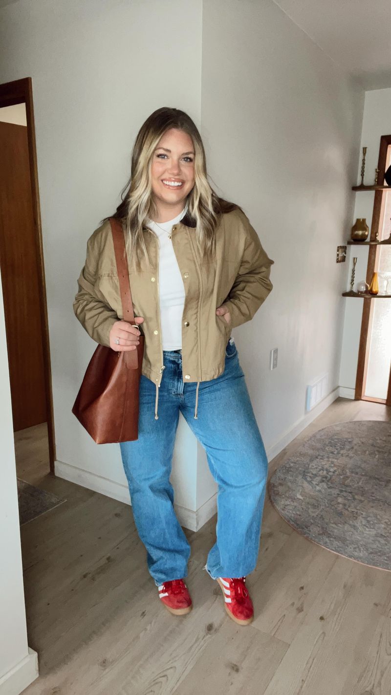 Canvas Sneakers & Denim Jacket Duo