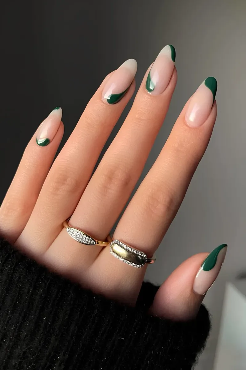 Emerald Sparkle With Negative Space