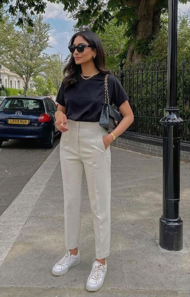 Silk Shirt With Cigarette Pants