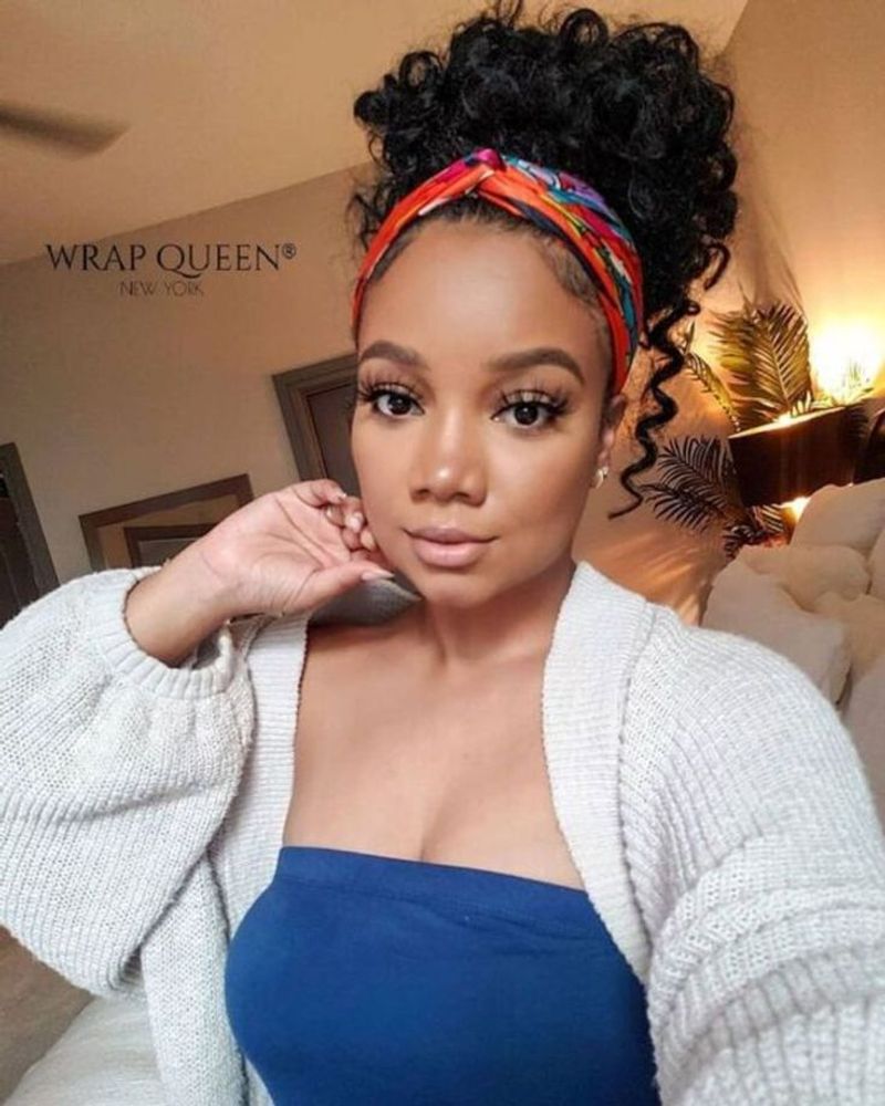 Braided Headband with Puff