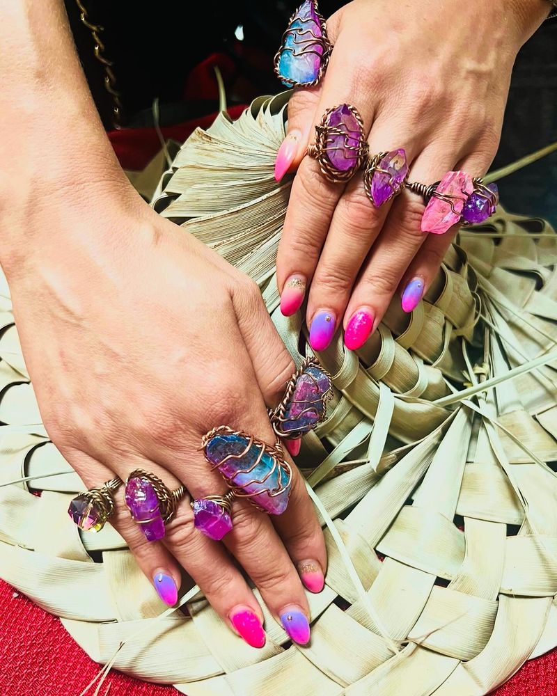 Rose Quartz Statement Rings