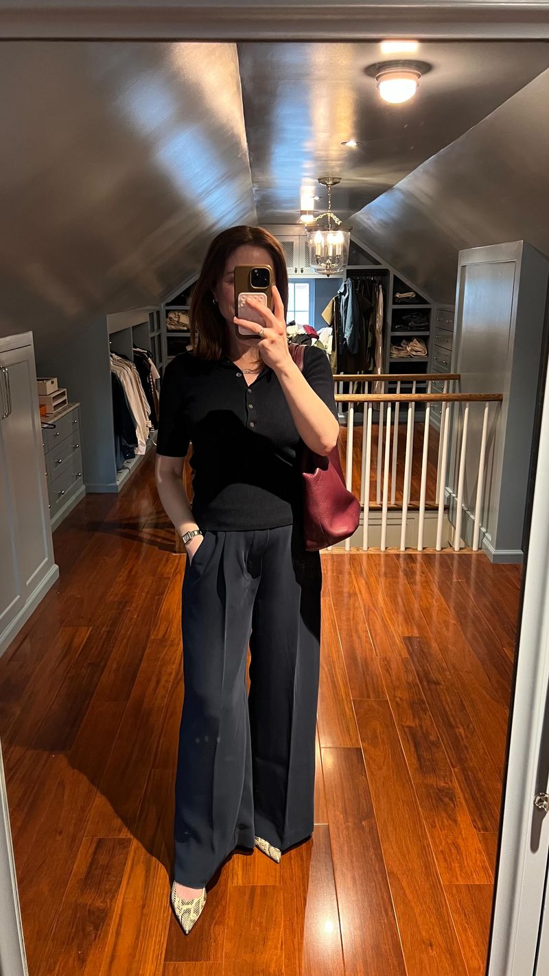 Blouse With Wide-Leg Pants