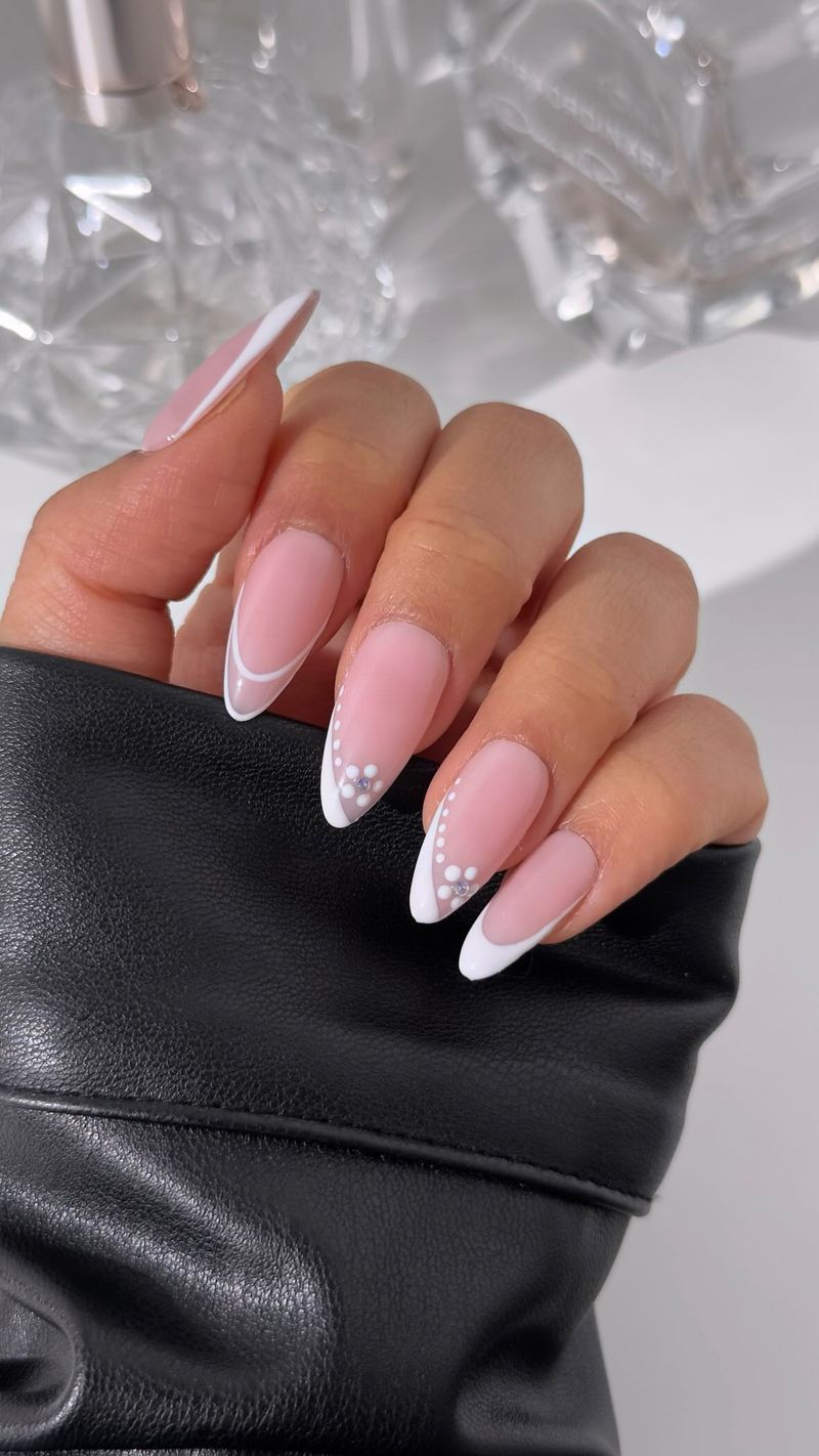 Pearlescent French Manicure for Luminous Elegance