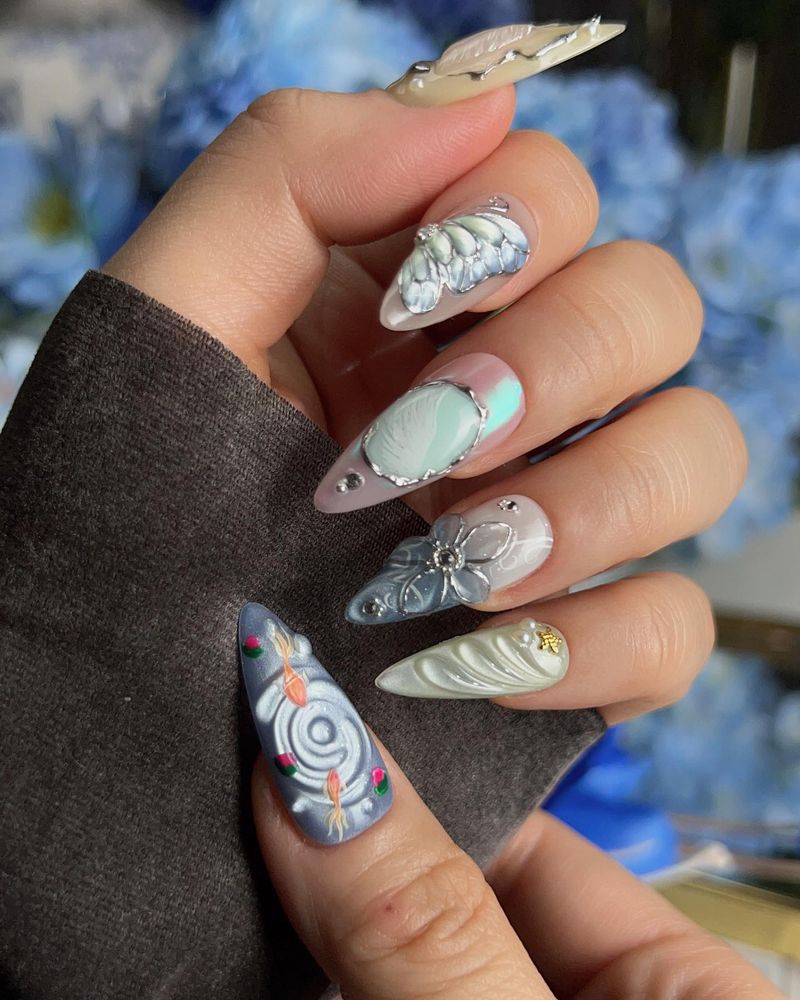 Number Accent Nail