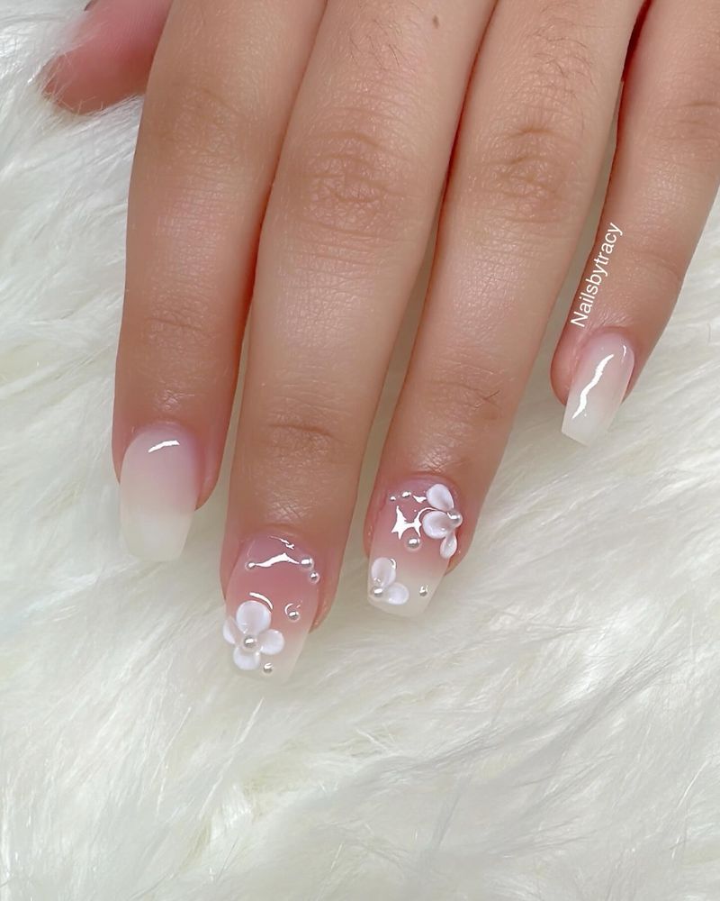 Blush Pink with Pearl Embellishments