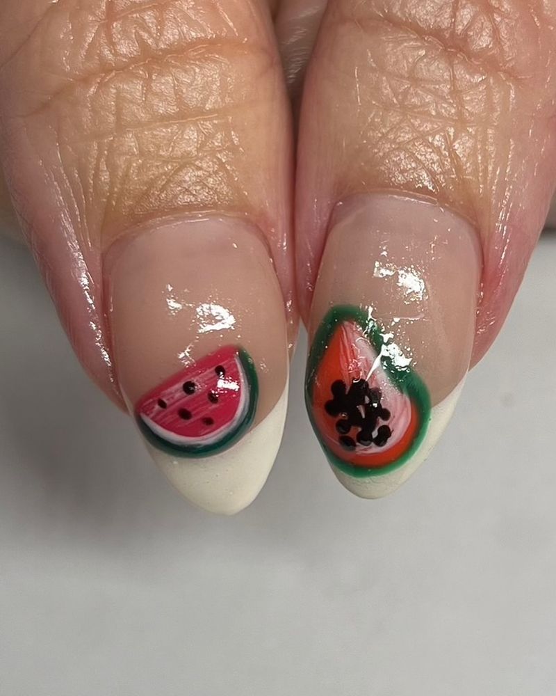 Full Watermelon Print Nails