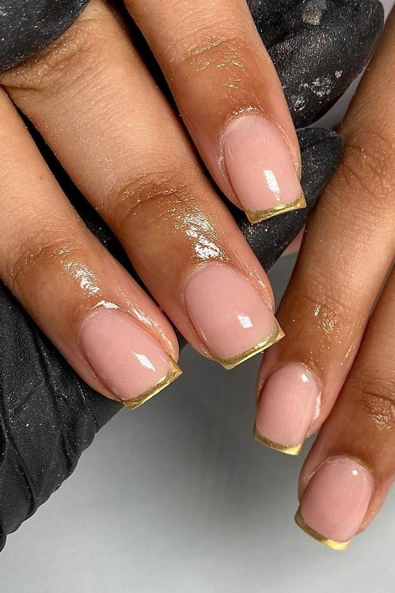 Glitter French Tips with Restraint