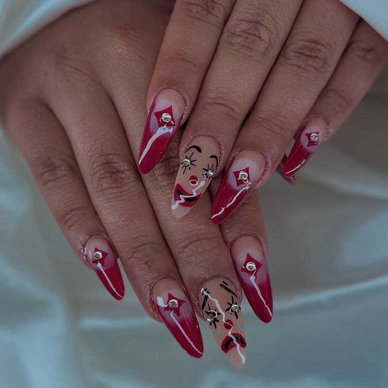 Bold Red Statement Nails