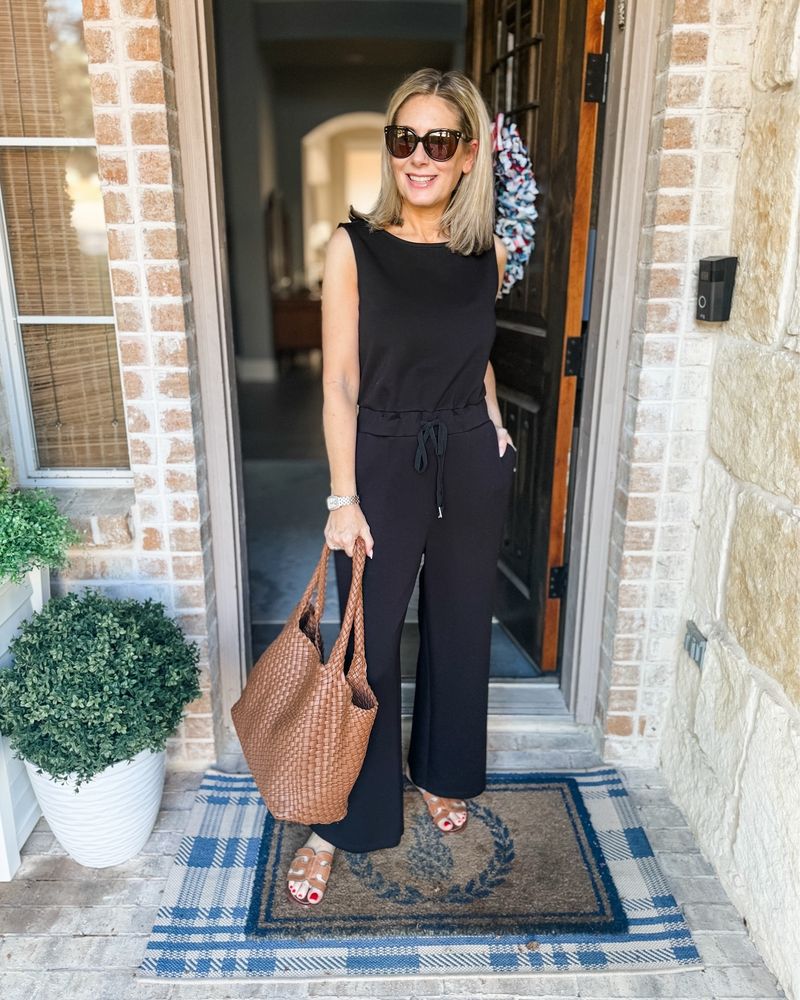 Breezy Cotton Jumpsuit with Slides