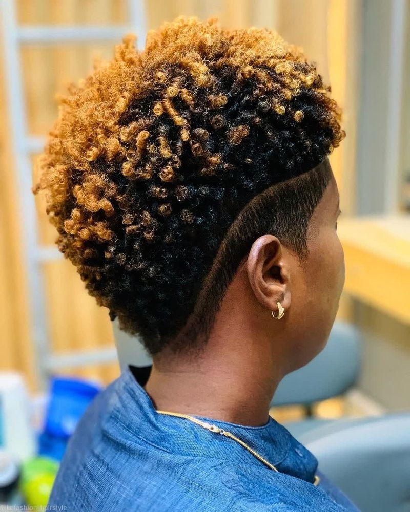 Afro with Shaved Sides