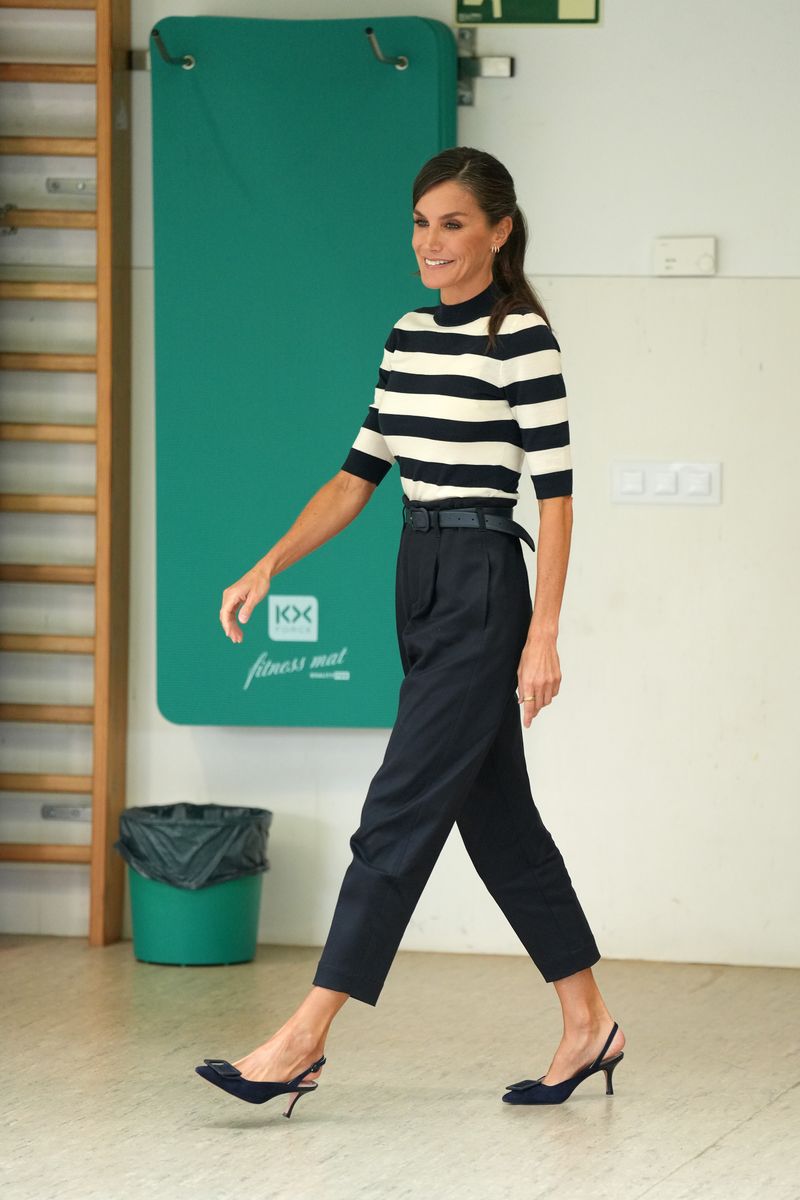 White Button-Down And Cigarette Trousers