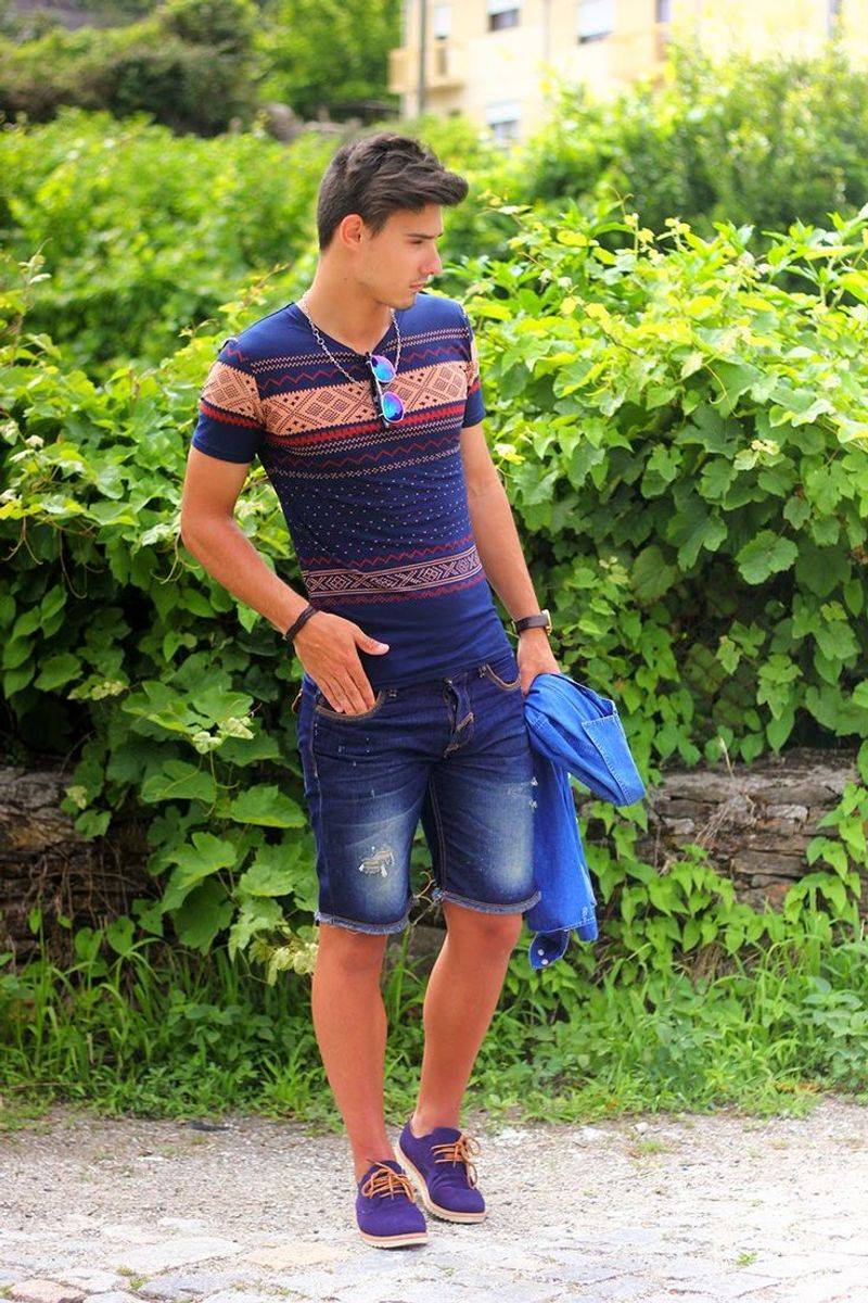 Bold Geometric Print Shirt