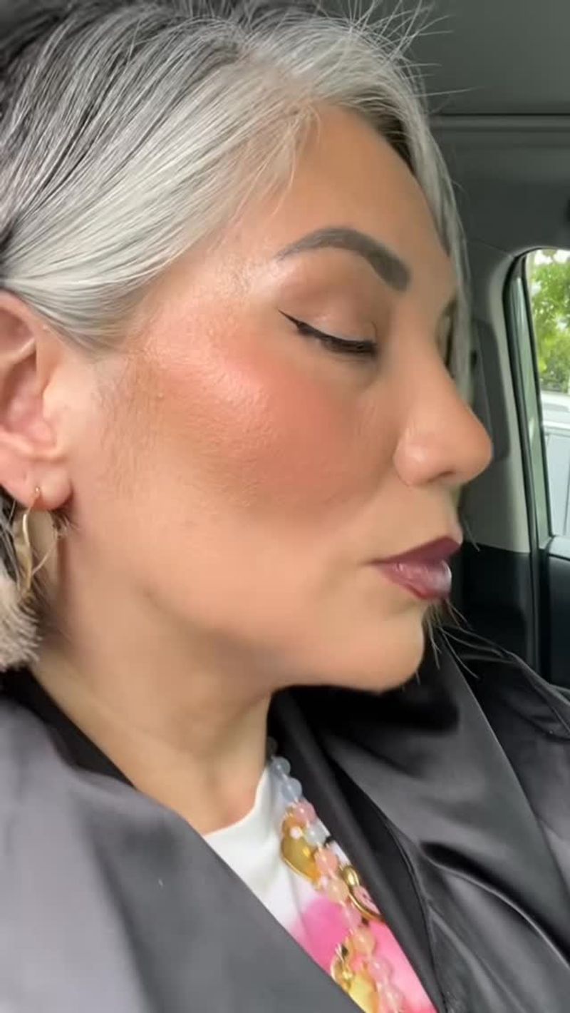 Higher Blush Placement for a Lifted Look
