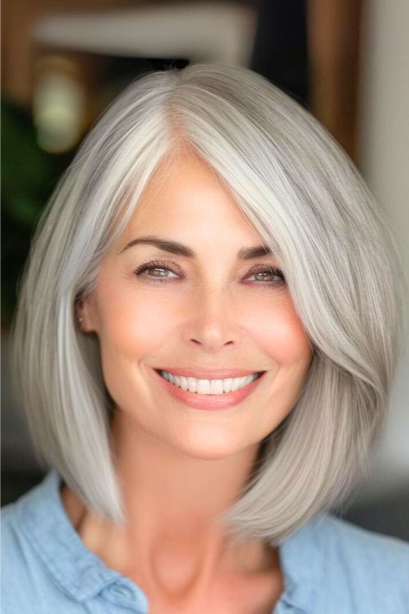 Elegant Tapered Style With Side-Swept Fullness