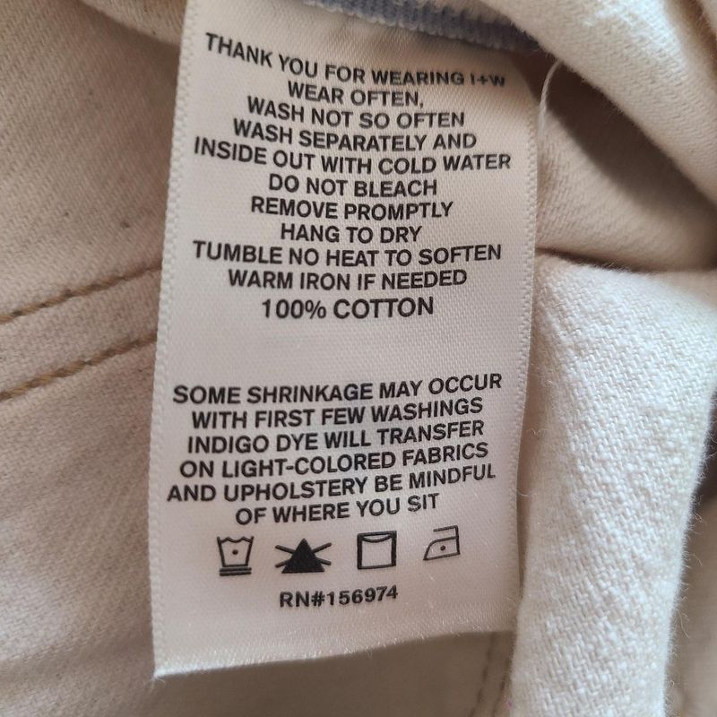 Some Care Labels Actually Recommend Not Washing First