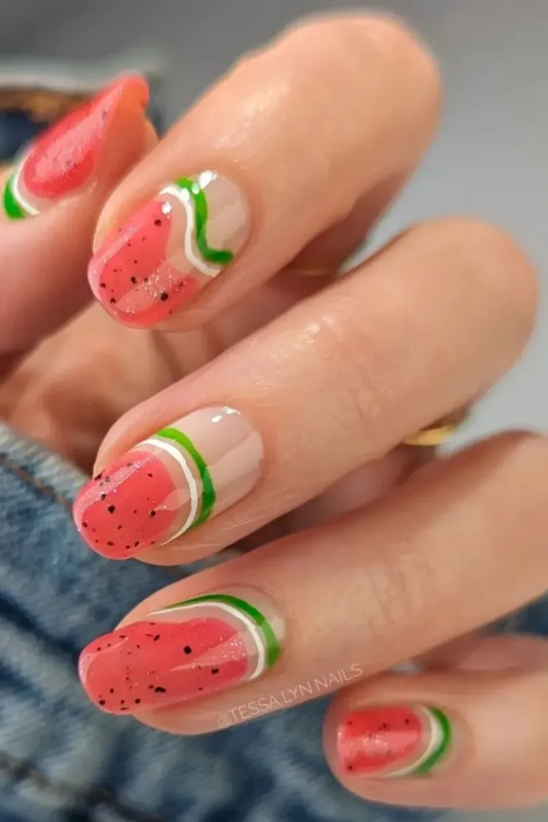 Neon Watermelon Outlines