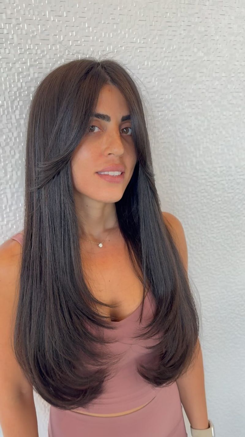 Layered Cut with Side-Swept Bangs