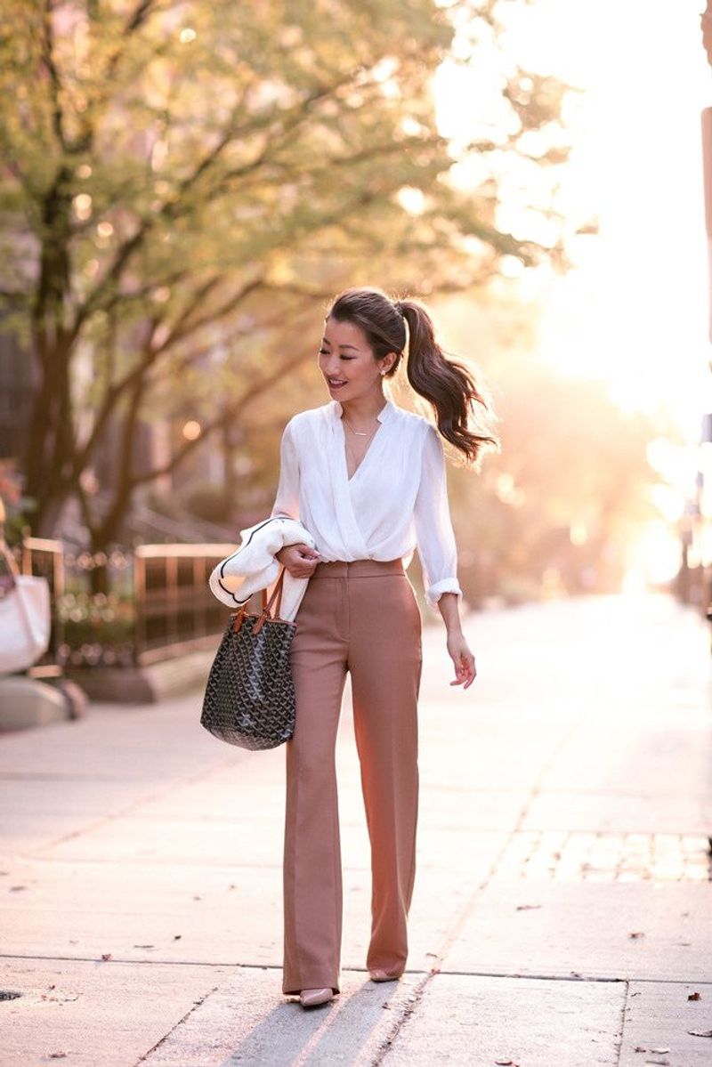 Structured Cardigan With Slim Trousers